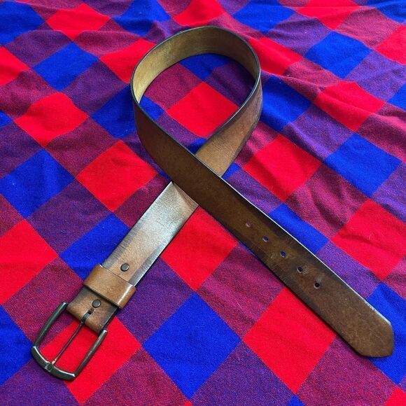 Lyntone VTG Hand Stained Men’s Brown Belt Size 36 - Picture 1 of 12
